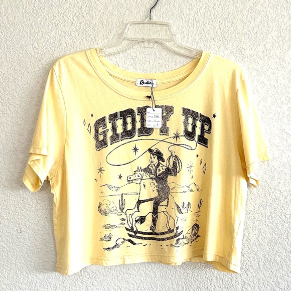 Yellow Tartan - Inspired By Harry Styles - Sustainably Made Crop Tee main image 1